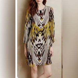 Leifsdottir OP silk Sarita butterfly print mini dress from Anthropologie
